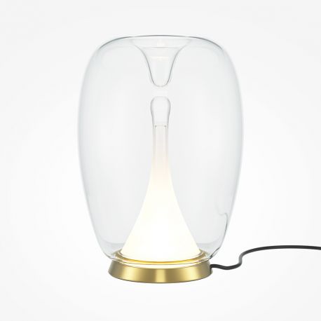 Veioze - Veioza LED / Lampa de masa design decorativ Splash auriu/transparent