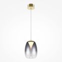 Pendul LED design decorativ Splash auriu/gri