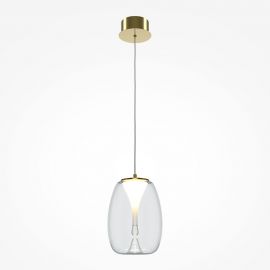 Pendule, Lustre suspendate - Pendul LED design decorativ Splash auriu/transparent