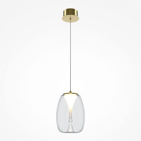 Pendule, Lustre suspendate - Pendul LED design decorativ Splash auriu/transparent
