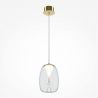 Pendul LED design decorativ Splash auriu/transparent