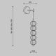 Aplice, corpuri de iluminat pentru pereti - Aplica LED suspendata design decorativ Golden Cage
