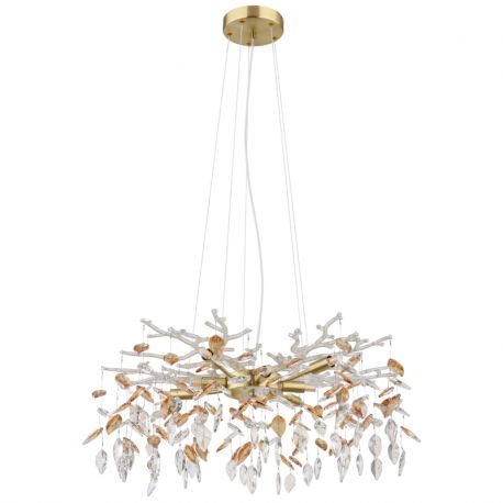 Candelabre, Lustre - Candelabru elegant design modern Danna auriu mat/ chihlimbar