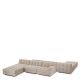 Banchete-Tabureti - Otoman design LUX, Suport picioare canapea modulara Dean Skyward sand