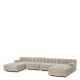 Banchete-Tabureti - Otoman design LUX, Suport picioare canapea modulara Dean Skyward sand