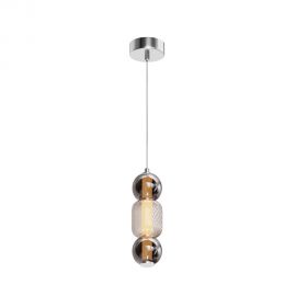 Pendule, Lustre suspendate - Pendul LED design modern decorativ Drop crom