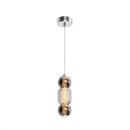 Pendule, Lustre suspendate - Pendul LED design modern decorativ Drop crom