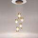Pendule, Lustre suspendate - Lustra LED suspendata design modern decorativ Drop 5L auriu