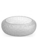 Vas decorativ design LUX realizat manual din sticla Varese frosted