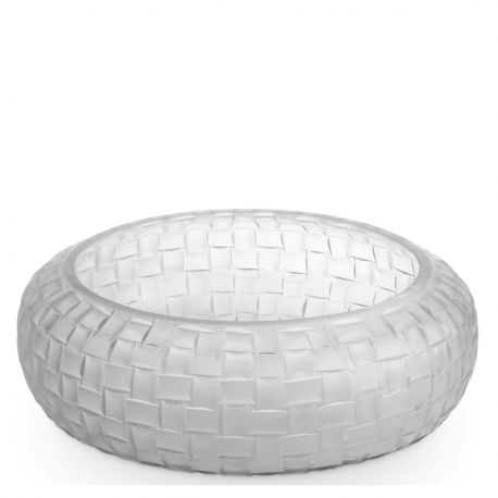 Parfumuri de camera, Idei cadouri, Obiecte decorative - Vas decorativ design LUX realizat manual din sticla Varese frosted