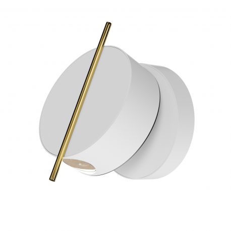 Aplice, corpuri de iluminat pentru pereti - Aplica LED ambientala reglabila design modern minimalist Nuance alb/auriu