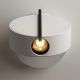 Aplice, corpuri de iluminat pentru pereti - Aplica LED ambientala reglabila design modern minimalist Nuance alb/negru