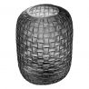 Vas decorativ design LUX realizat manual din sticla Varese L gri