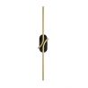 Aplica LED ambientala design minimalist Renaissance negru/alama