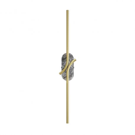 Aplice, corpuri de iluminat pentru pereti - Aplica LED ambientala design minimalist Renaissance gri/alama