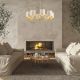 Candelabre, Lustre - Candelabru 8 brate modern PRINCETON bej