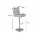 Scaune Bar - Set 2 scaune de bar Comfort microfibra maro vintage