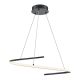 Pendule, Lustre suspendate - Lustra LED suspendata design circular Curve negru