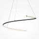 Pendule, Lustre suspendate - Lustra LED suspendata design circular Curve negru
