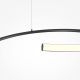 Pendule, Lustre suspendate - Lustra LED suspendata design circular Curve negru