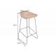 Scaune Bar - Set 2 scaune de bar cu sezut din lemn, Mammut 85cm