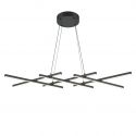 Lustra LED suspendata design geometric Halo negru