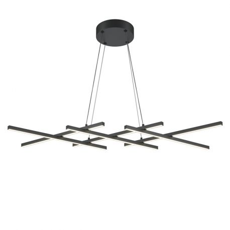 Pendule, Lustre suspendate - Lustra LED suspendata design geometric Halo negru
