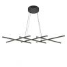 Lustra LED suspendata design geometric Halo negru