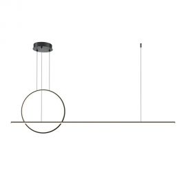 Pendule, Lustre suspendate - Lustra LED suspendata design geometric Halo negru