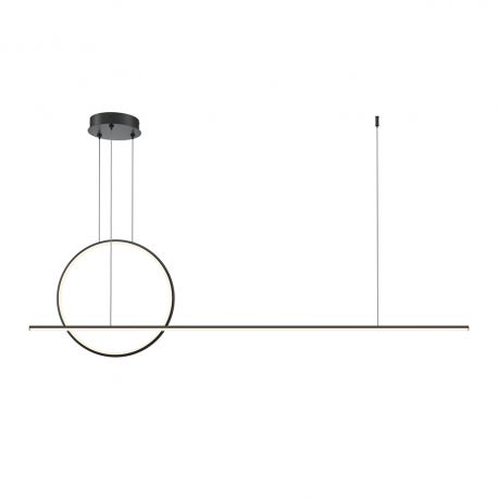 Pendule, Lustre suspendate - Lustra LED suspendata design geometric Halo negru