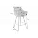 Scaune Bar - Set 2 scaune de bar pivotante Papillon gri