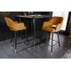 Scaune Bar - Set 2 scaune de bar Paris galben mustar