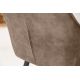 Scaune Bar - Set 2 scaune de bar Turin microfibra taupe vintage