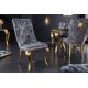 Seturi scaune, HoReCa - Set 2 scaune stil baroc Modern Barock, gri/ auriu