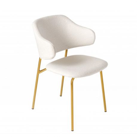 Seturi scaune, HoReCa - Set 2 scaune stil modern Tracy Alpine, boucle alb