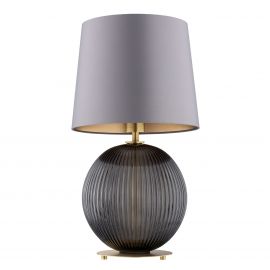 Veioza eleganta realizata manual Hampton, fumuriu/ gri