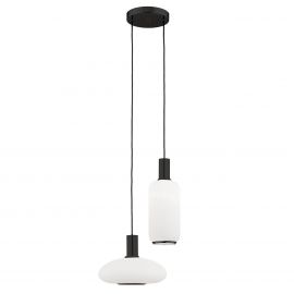 Lustra cu 2 pendule design modern SAGUNTO, negru