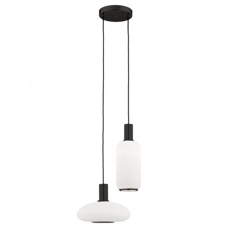 Pendule, Lustre suspendate - Lustra cu 2 pendule design modern SAGUNTO, negru