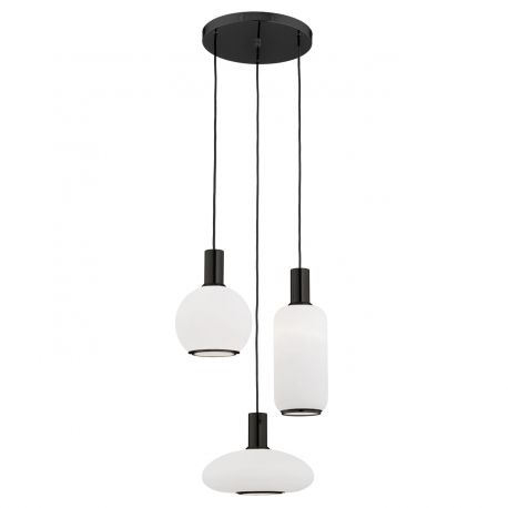 Pendule, Lustre suspendate - Lustra cu 3 pendule design modern SAGUNTO, negru
