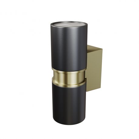 Aplice - Aplica de perete iluminat ambiental exterior IP54 Bowery 2L alama/negru