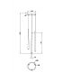Pendule, Lustre suspendate - Lustra LED cu 3 pendule stil minimalist modern Cascade alama