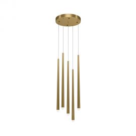 Pendule, Lustre suspendate - Lustra LED cu 5 pendule stil minimalist modern Cascade alama