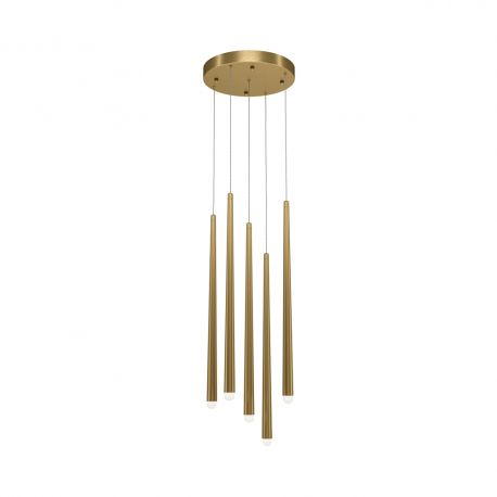Pendule, Lustre suspendate - Lustra LED cu 5 pendule stil minimalist modern Cascade alama