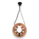 Candelabre, Lustre - Candelabru rustic fabricat manual din lemn Roata
