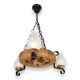 Candelabre, Lustre - Candelabru rustic fabricat manual din lemn Roata 3L
