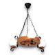 Candelabre, Lustre - Candelabru rustic fabricat manual din lemn Roata 3L