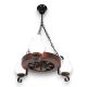 Candelabre, Lustre - Candelabru rustic fabricat manual din lemn Roata 3L