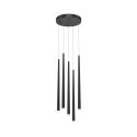 Lustra LED cu 5 pendule stil minimalist modern Cascade negru