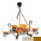 Candelabre, Lustre - Candelabru rustic fabricat manual din lemn Roata 5L