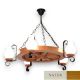 Candelabre, Lustre - Candelabru rustic fabricat manual din lemn Roata 5L